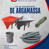 Funil para argamassa de fachada